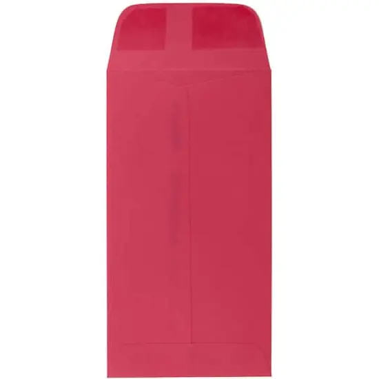 JAM Paper 3.5" x 6.5" Coin Business Envelopes, 50ct. Red {4}