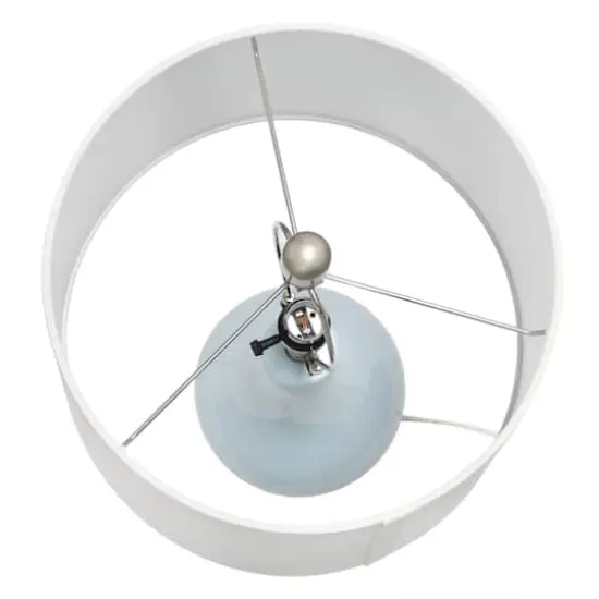 Lalia Home 26" Droplet Table Lamp with Fabric Shade Light Blue {9}