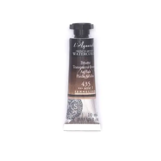 Sennelier French Artists' Watercolor, 10mL 435 Transparent Brown S1 {1}