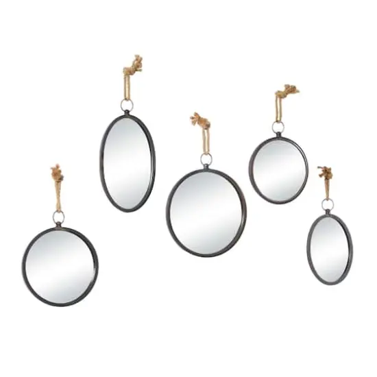 Gray Metal Glam Hanging Wall Mirrors, 5ct. {3}