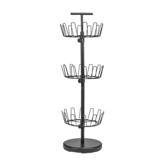 Household Essentials 38" Matte Black 3-Tier Shoe Storage Tree {5}