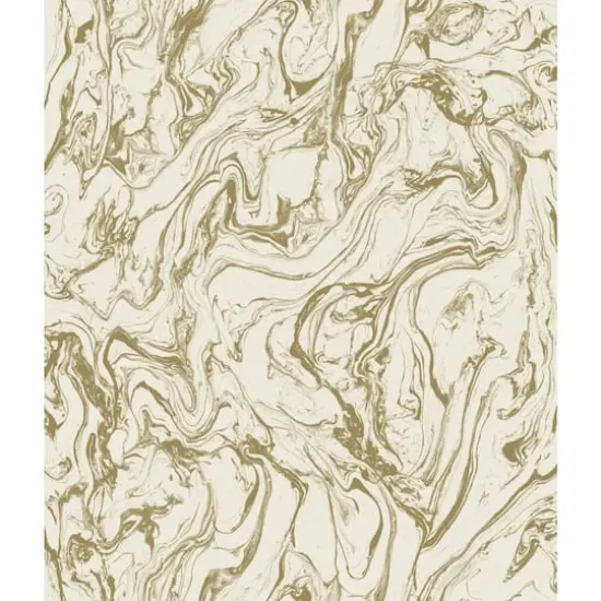 RoomMates Marble Seas Peel & Stick Wallpaper Gold {1}