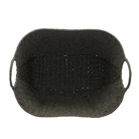 Household Essentials 17.5" Woven Paper Rope Basket with Handles Gray {7}