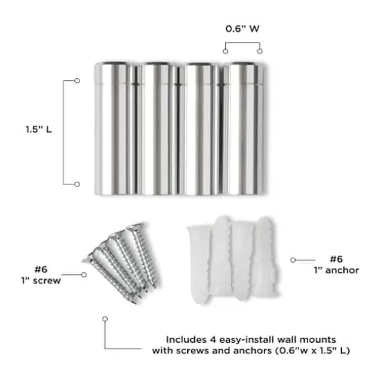 Wexel Art Double Panel Clear Acrylic Floating Wall Frame with Silver Hardware {7}