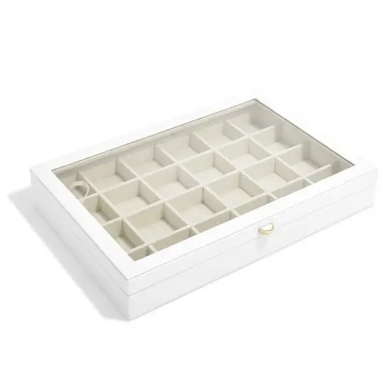 Lilarie & Co. Jewelry Box with Glass Lid White {1}