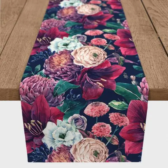 Pink & Red Floral Outdoor Table Runner {3}