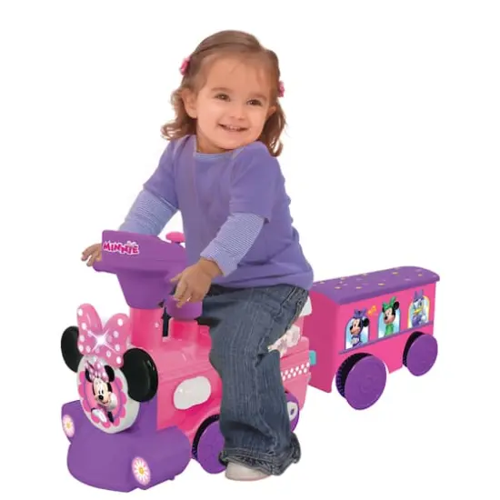 Kiddieland Minnie Mouse Ride-On Train with Caboose & Tracks {4}