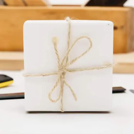 White Ceramic Coasters by Make Market&reg;, 4ct. {1}