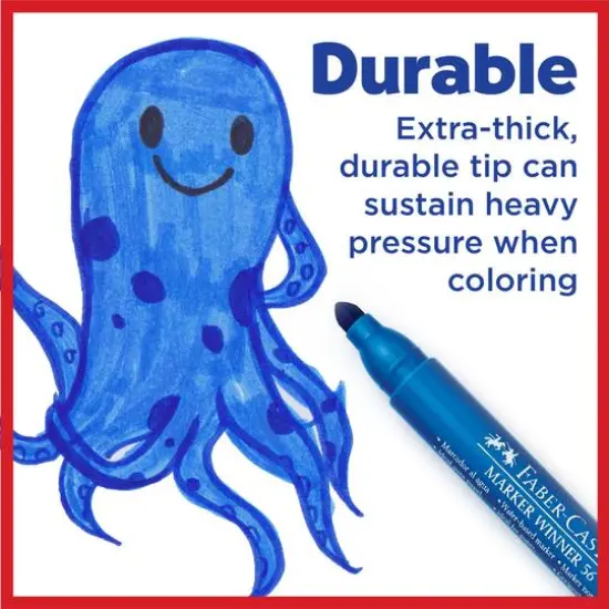 Faber-Castell 12 Color Broadline Jumbo Markers {6}