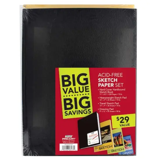 Pro Art&reg; Drawing & Sketching Hardcover Value Pack {1}