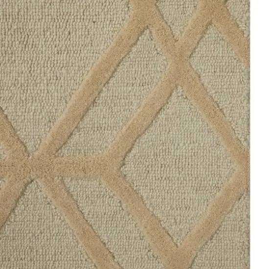 Beige Contemporary 5' x 8' Area Rug {6}