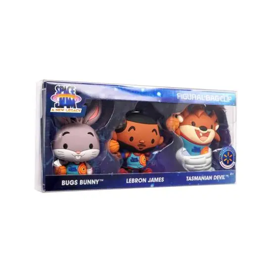 Looney Tunes Space Jam: A New Legacy Bugs Bunny, Tasmanian Devil & Lebron James Figural Bag Clips {1}