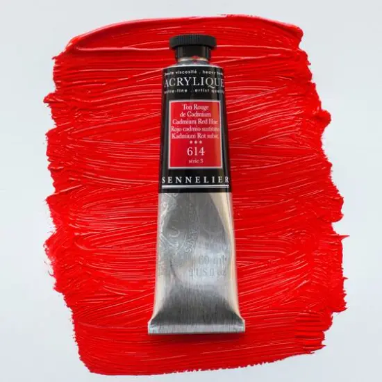 Sennelier Extra Fine Artists' Acrylic Paint, 60mL 614 Cadmium Red Hue {4}