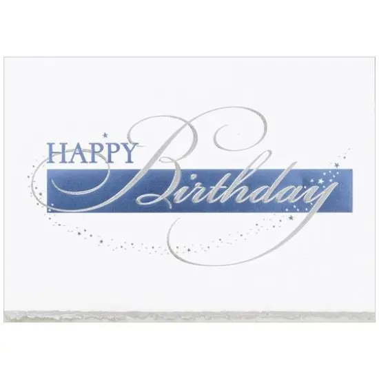 JAM Paper 5.625" x 7.875" Happy Birthday Deckle Edge Birthday Cards & Envelopes, 25ct. {1}