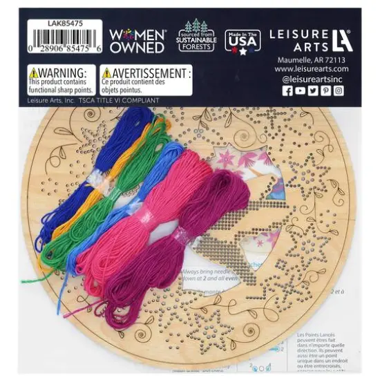 Leisure Arts&reg; Intermediate Floral Hummingbird Wood Stitchery Kit {3}