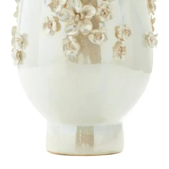 Cream Ceramic Farmhouse Vase, 16" x 9" x 9" {7}