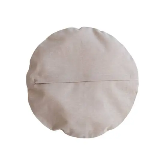 Hello Honey&reg; 16" Joy To The World Round Cotton Chambray Printed Pillow {4}