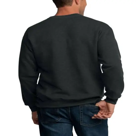 Fruit of the Loom Eversoft Fleece Crew SweatshirtBlack Heather {6}