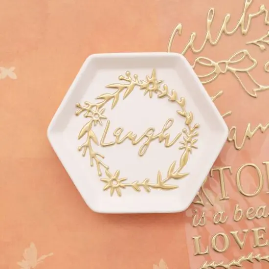 K & Company Antique Garden Metallic Gold Dimensional Puffy Stickers {3}