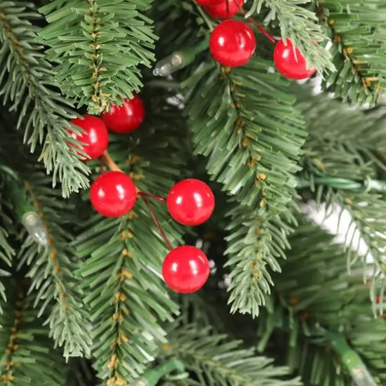 Glitzhome&reg; 7ft Pre-lit Green Artificial Christmas Porch Tree, Warm White Lights {7}