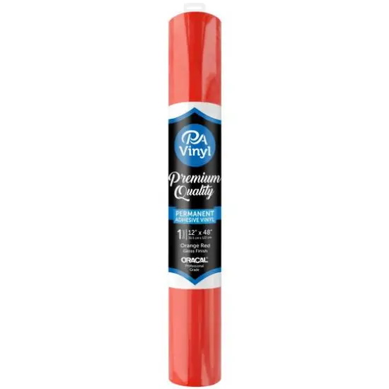 PA Vinyl Gloss Permanent Adhesive Vinyl Orange Red {1}