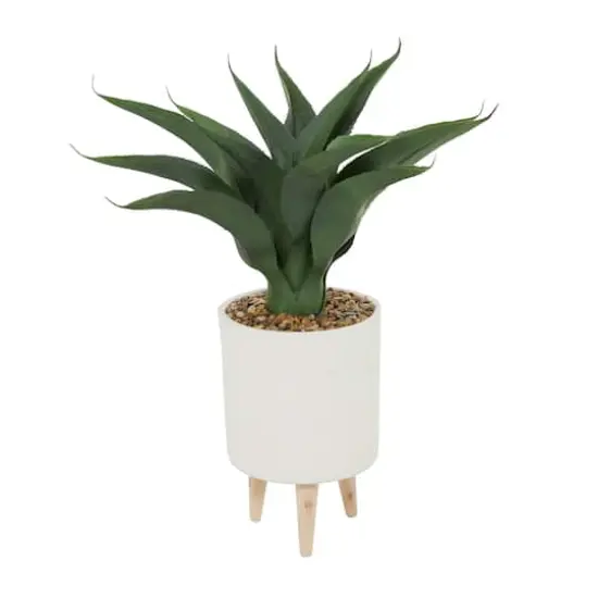2.5ft. Potted White Plastic Modern Artificial Foliage {1}