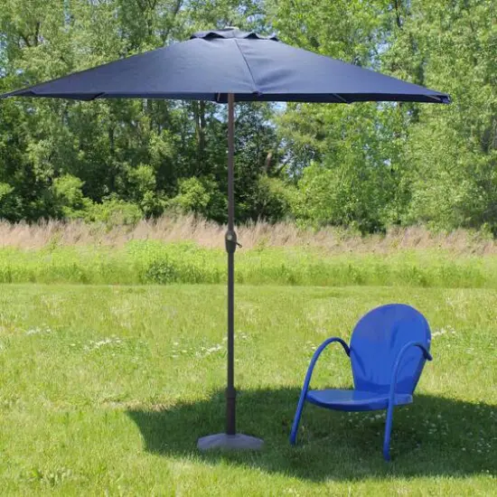 8ft. Navy Blue Outdoor Patio Market Umbrella {7}