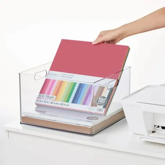 13" x 13" Clear Storage Bin with Handles by Simply Tidy&trade; {4}