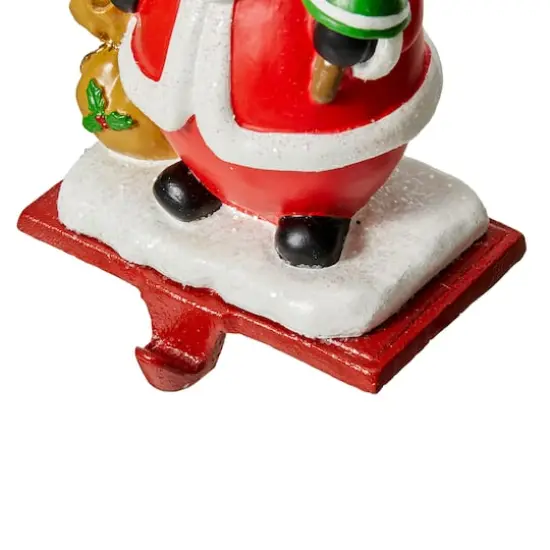 Glitzhome&reg; 7" Santa, Snowman & Penguin Stocking Holder Set {9}