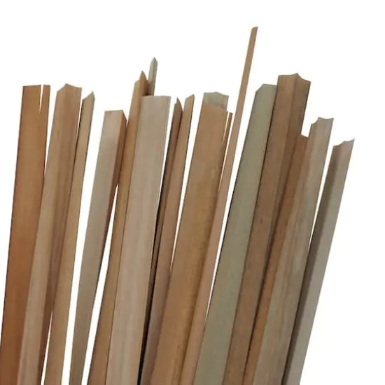 3.5ft. Natural Light Brown Dried Plant Foliage with Slender Stems {5}