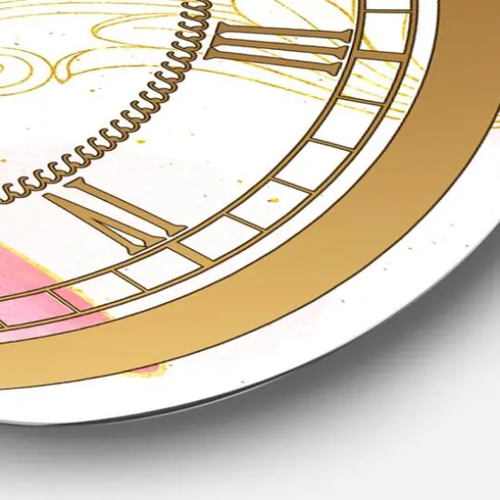 Designart 'Fashion Glam Lipstick Ii Glam Wall Clock {4}