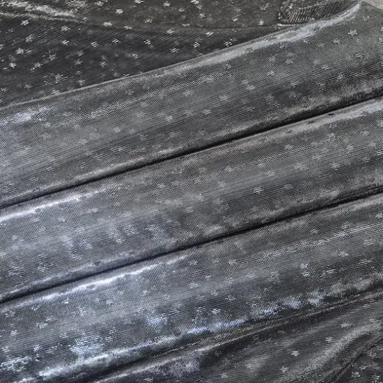 Feldman Silver Dots & Stars Metallic Knit Fabric {1}