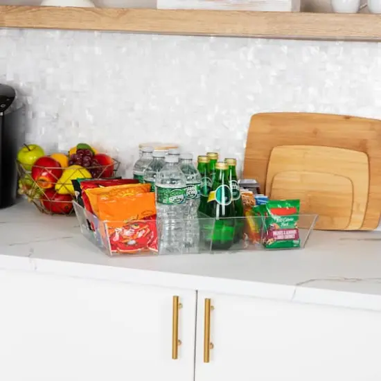 Mind Reader 19.25" Clear 4-Compartment Kitchen Organizer {3}