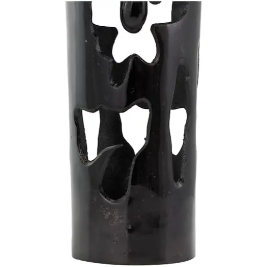 31" Black Aluminum Drip Vase with Melting Designed Body {8}