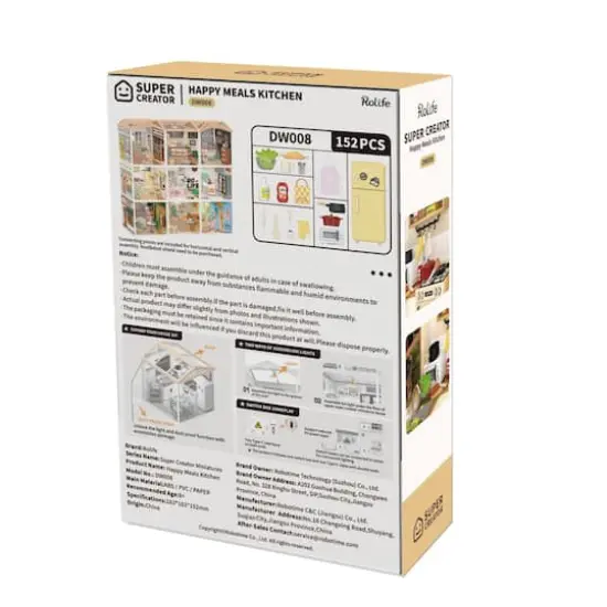 Rolife&reg; Super Creator Happy Meals Kitchen DIY Miniature Kit {9}