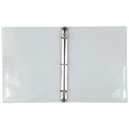 JAM Paper 1" Clear Plastic Mini 3-Ring Binder {3}