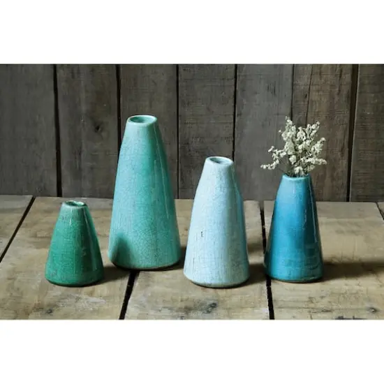 Hello Honey&reg; Green & Blue Terracotta Vase Set {3}