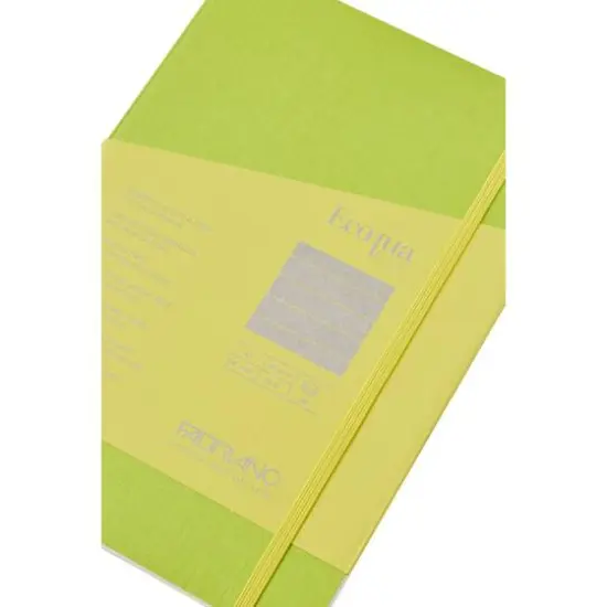 Fabrian&reg; EcoQua Plus A5 Lined Stitch-Bound Notebook Lime {6}