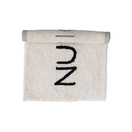 Hello Honey® 40" x 27" White & Black Cotton Tufted Nudie Bath Mat {9}