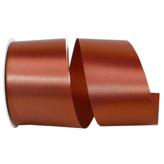 JAM Paper 2.5" x 50yd. Single Face Satin Allure Ribbon Light Brown {1}