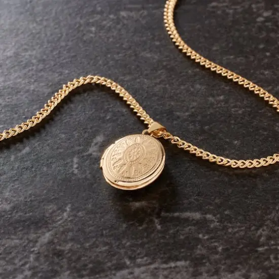 Etched Gold Oval Locket by Bead Landing&trade; {4}