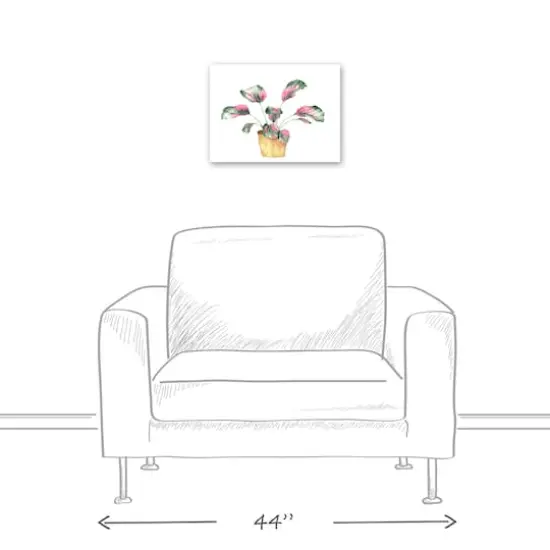 Coastal Beach Plant 16" x 12" Canvas Wall Art {4}