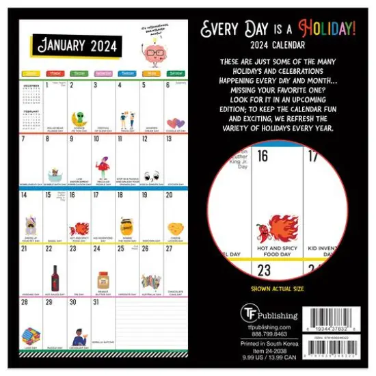 TF Publishing 2024 Every Day's A Holiday Mini Calendar {3}