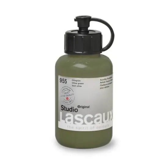 Lascaux Studio Acrylic Paint, 85mL 955 Olive Green {4}