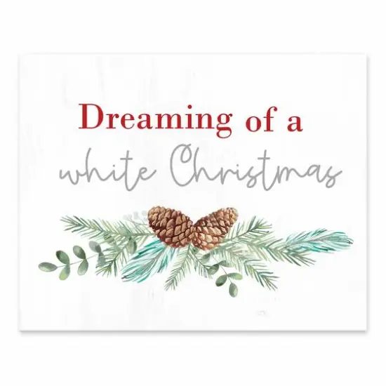 Dreaming of a White Christmas Tabletop Canvas {1}