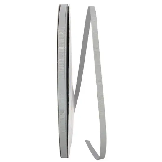JAM Paper 1/4" Grosgrain Texture Ribbon Pewter {1}