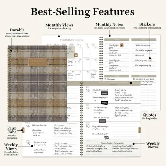 TF Publishing 2024 Hunter's Lodge Plaid Large Planner {6}