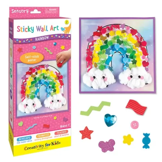Creativity for Kids&reg; Rainbow Sticky Wall Art {8}