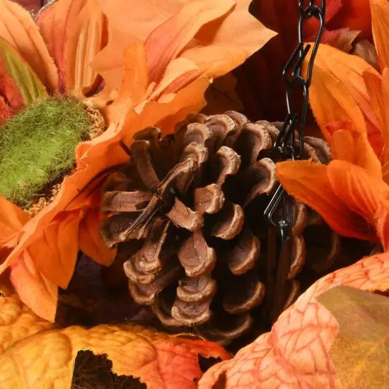 18" Harvest Sunflower Hanging Basket {6}