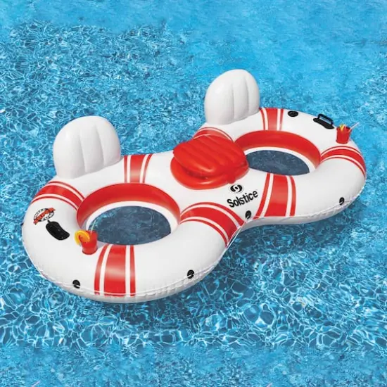 Swimline 88" Super Chill Swimming Pool Duo Inner Tube with Cooler {5}